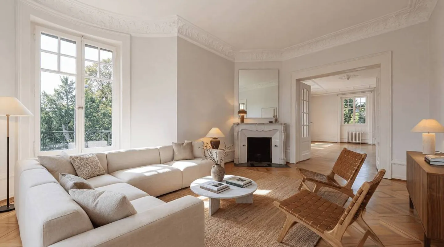 Außergewöhnliche 5.5-Zimmer-Wohnung mit 2 Balkonen, nur wenige Schritte von Ouchy entfernt - Foto 3 von 7