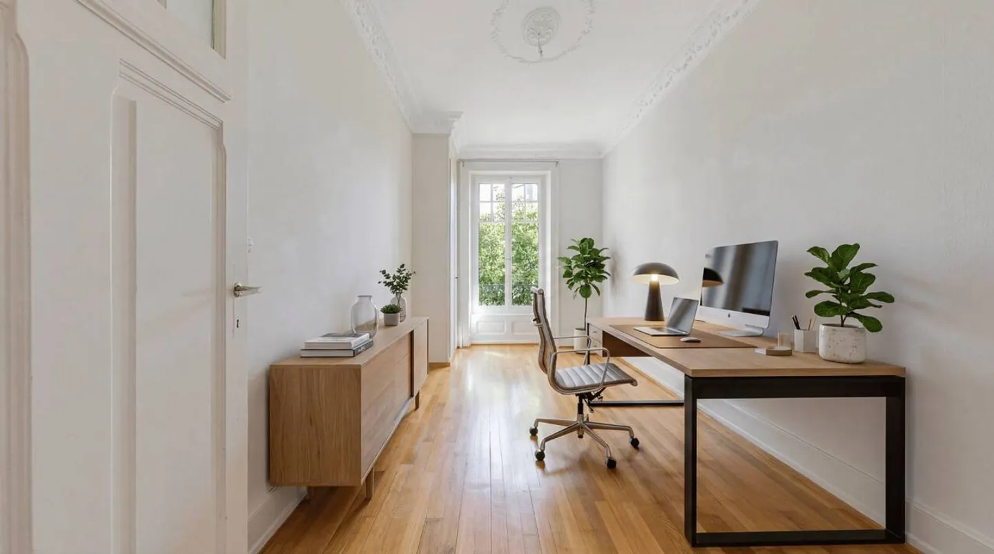 Außergewöhnliche 5.5-Zimmer-Wohnung mit 2 Balkonen, nur wenige Schritte von Ouchy entfernt - Foto 6 von 7