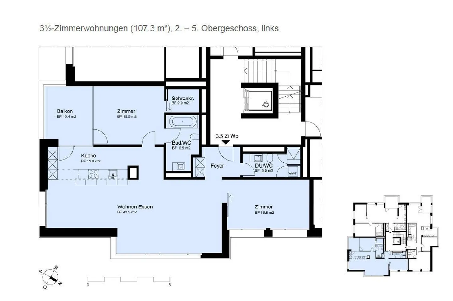 Grosszügige Wohnung in Zürich Seefeld - Foto 9 von 9