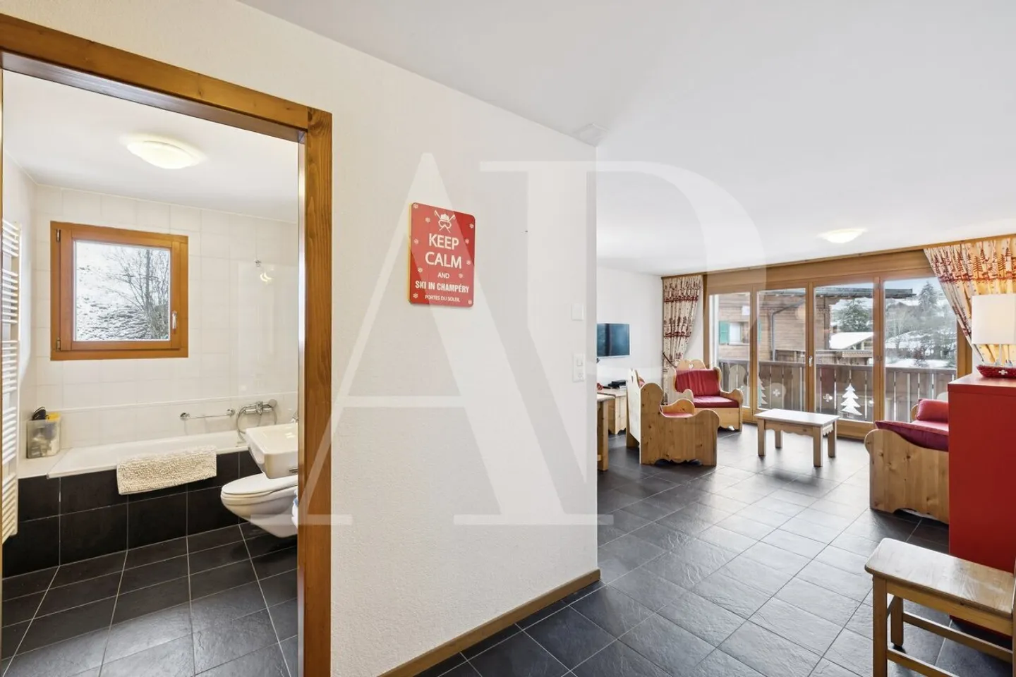 Charmante 3,5-Zimmer-Wohnung zu verkaufen in den Bains du Val d'Illiez - Foto 8 von 13