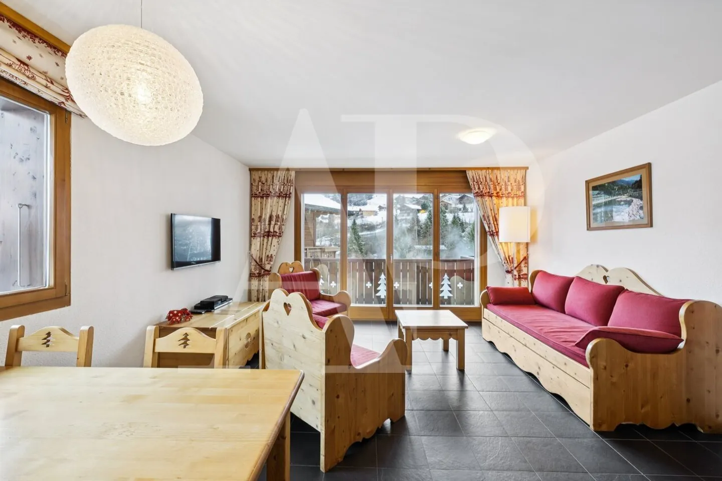 Charmante 3,5-Zimmer-Wohnung zu verkaufen in den Bains du Val d'Illiez - Foto 6 von 13