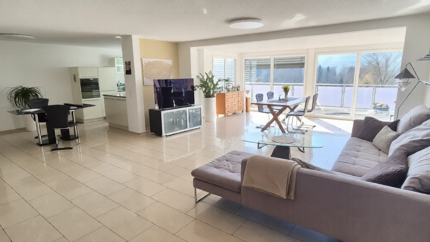 Appartamento da sogno di 4,5 stanze a Tennwil con vista sul lago - Foto 2 di 14