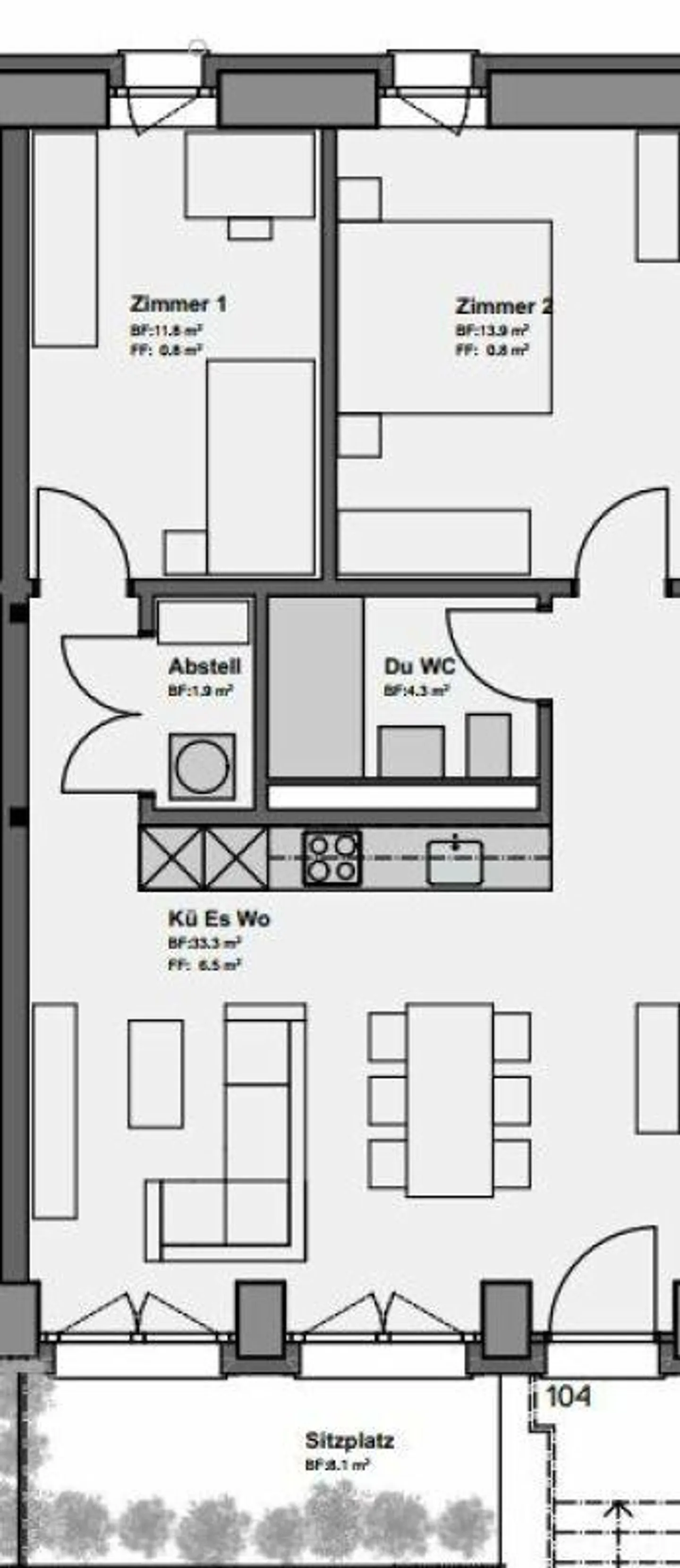 Appartamento moderno 3.5 stanze - Foto 8 di 8