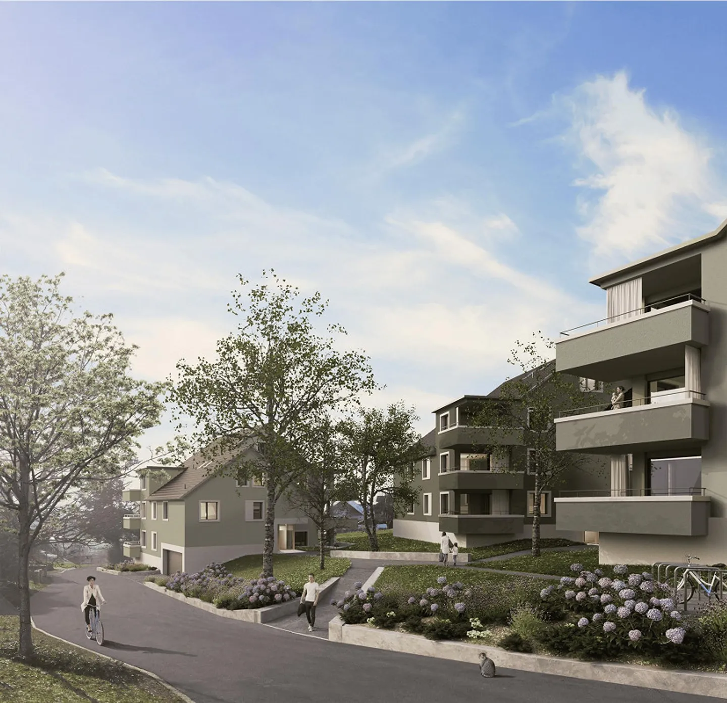 Nouveau projet de construction avec 18 appartements en copropriété dans trois maisons multifamiliales - Photo 1 sur 4