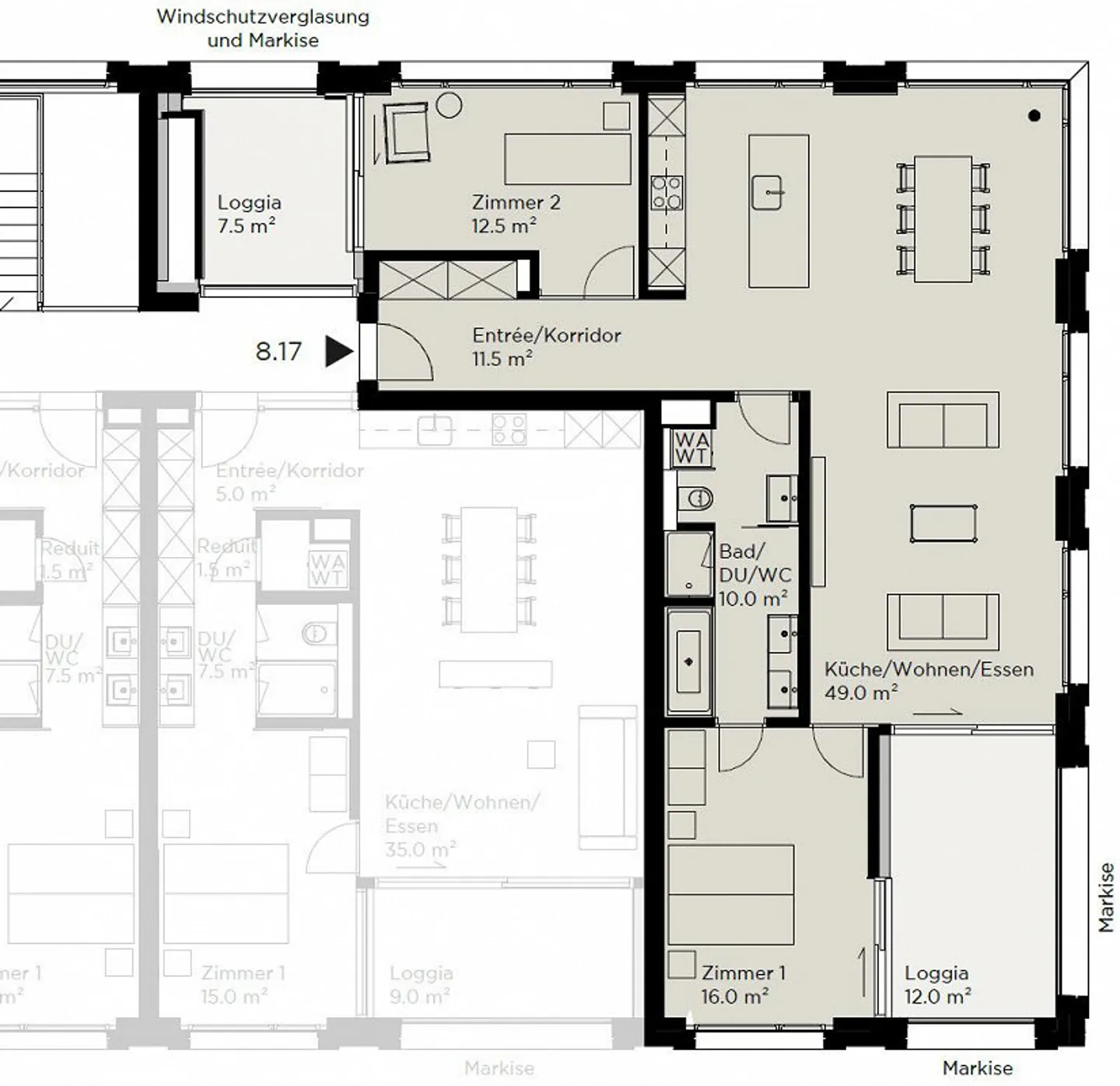 Ensoleillé, lumineux et ultra moderne - Appartement 3.5 pièces 8.17 - Photo 12 sur 12