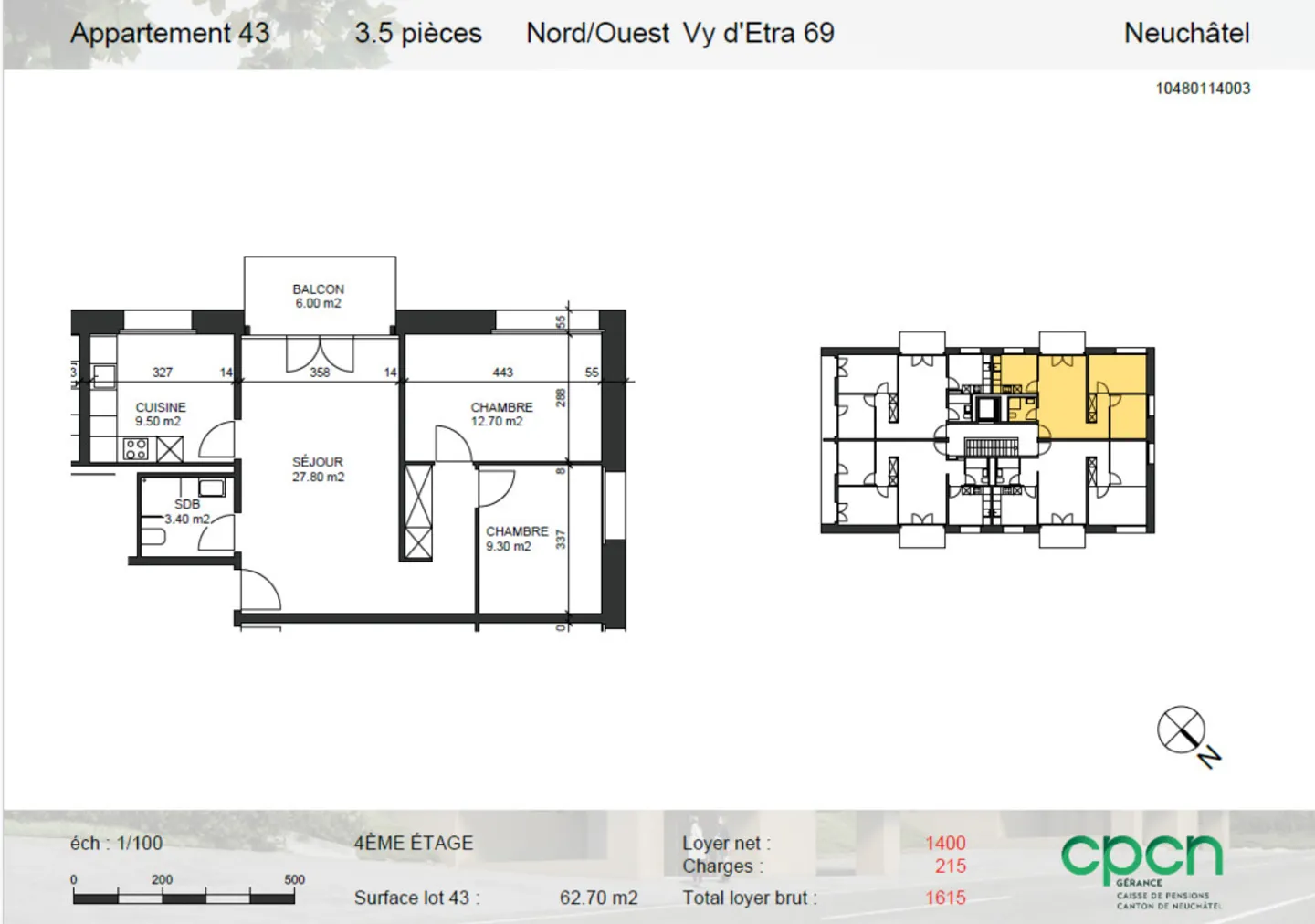 Fully renovated 3-room apartment facing Northwest - Photo 3 of 3
