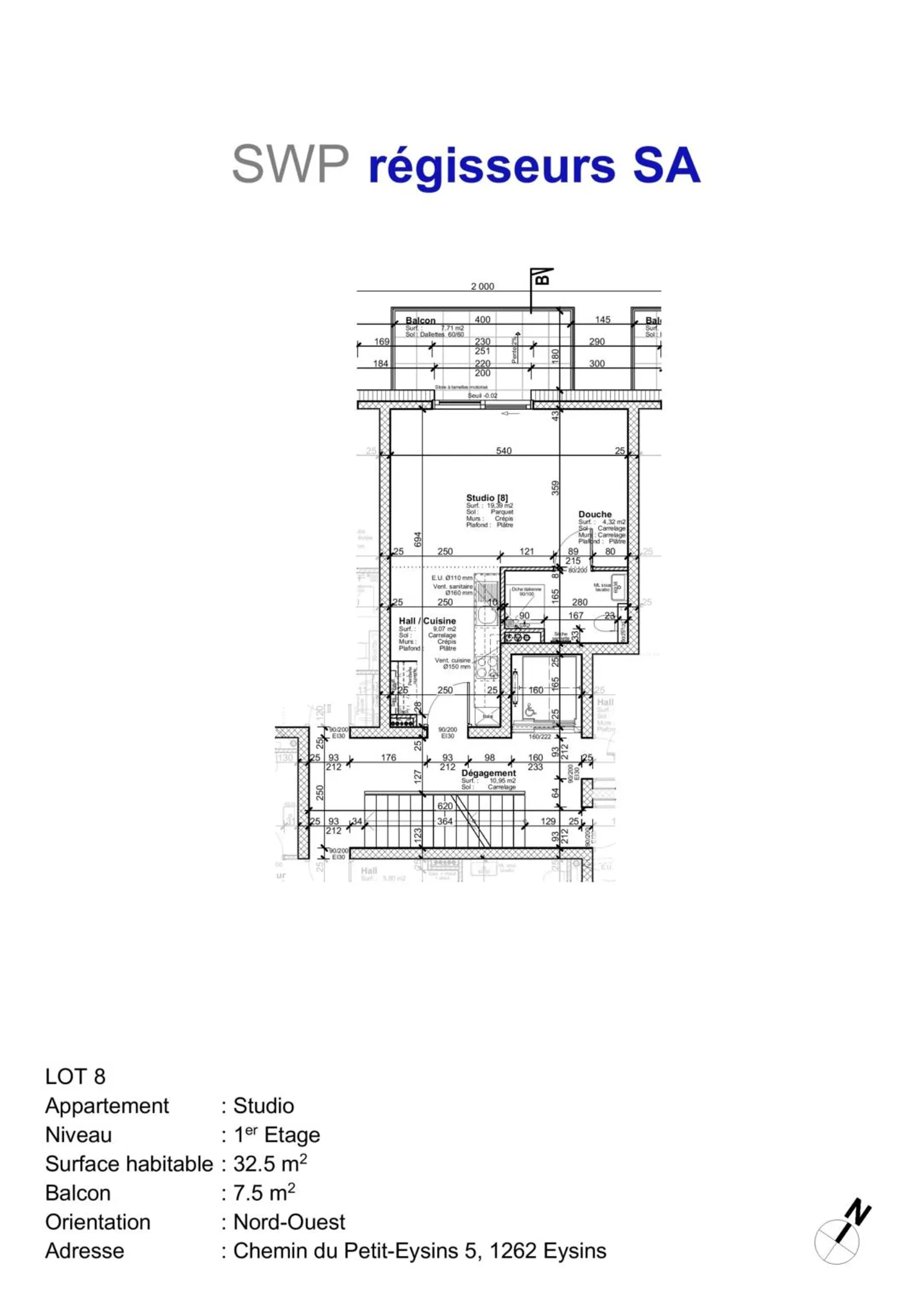 Studio à louer - Photo 4 sur 4