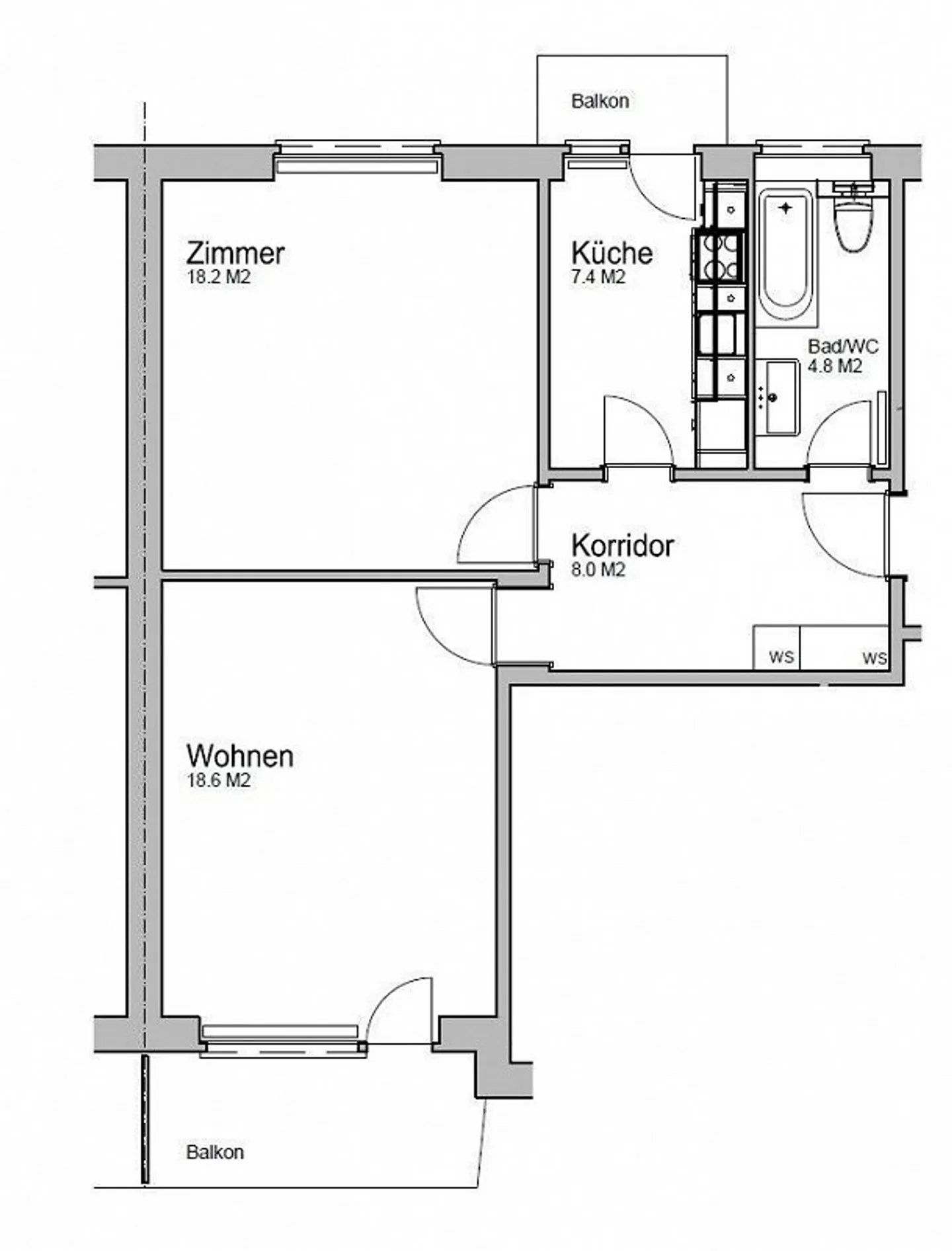 Appartement 2 pièces dans un emplacement verdoyant - Photo 7 sur 8