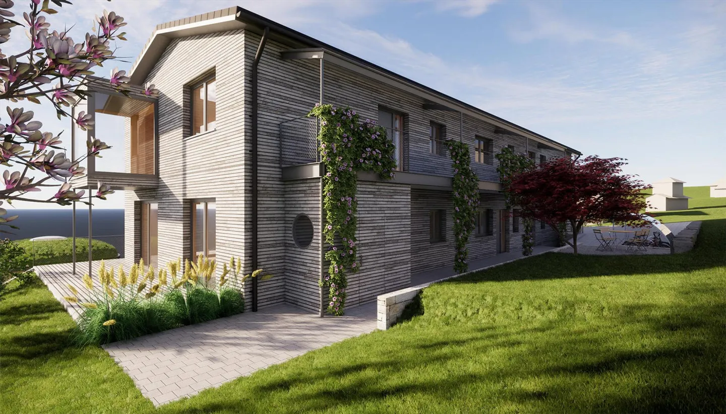 Nuova costruzione in legno moderno - attico e altri appartamenti - Foto 1 di 12