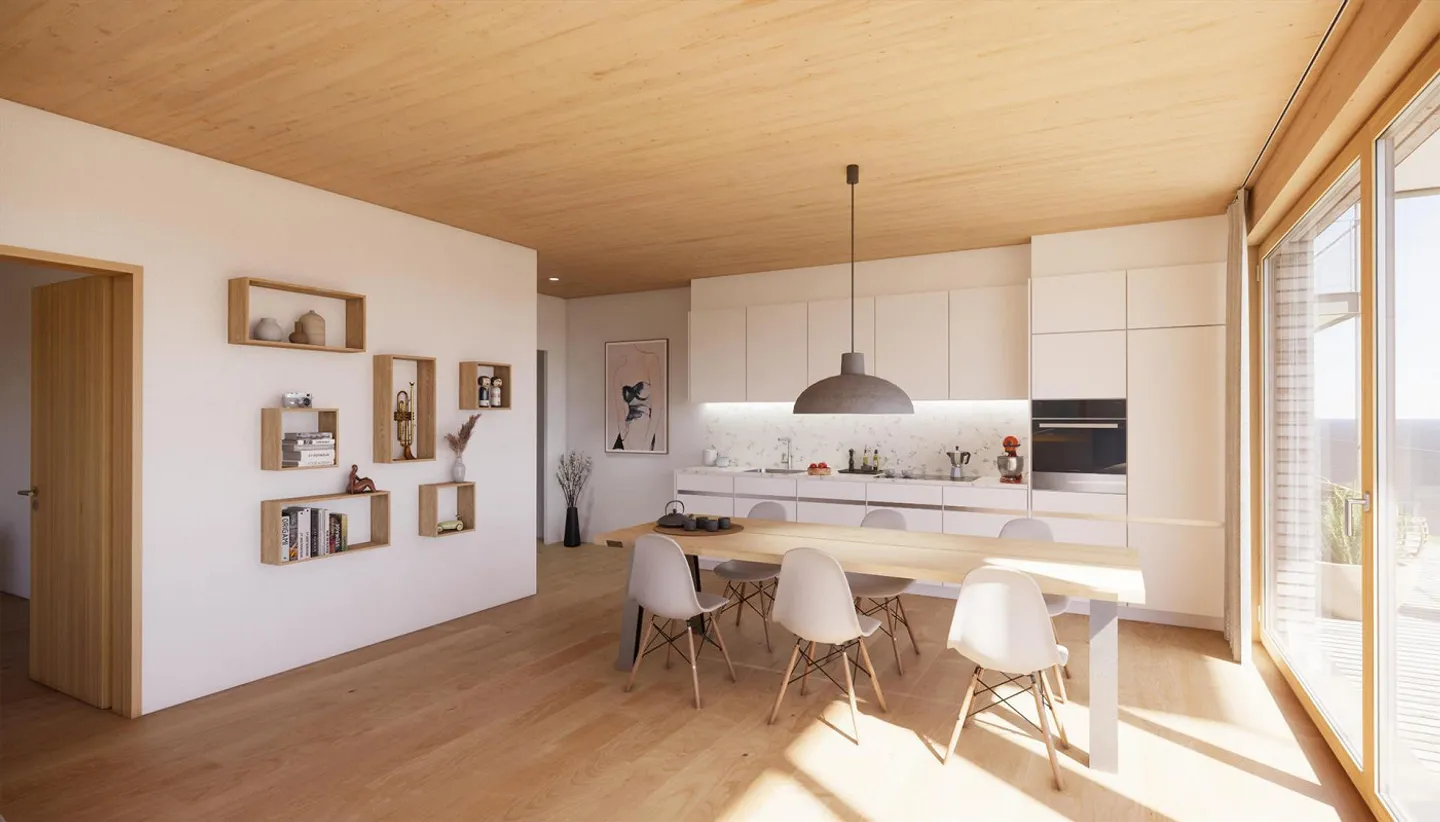 Nuova costruzione in legno moderno - attico e altri appartamenti - Foto 7 di 12