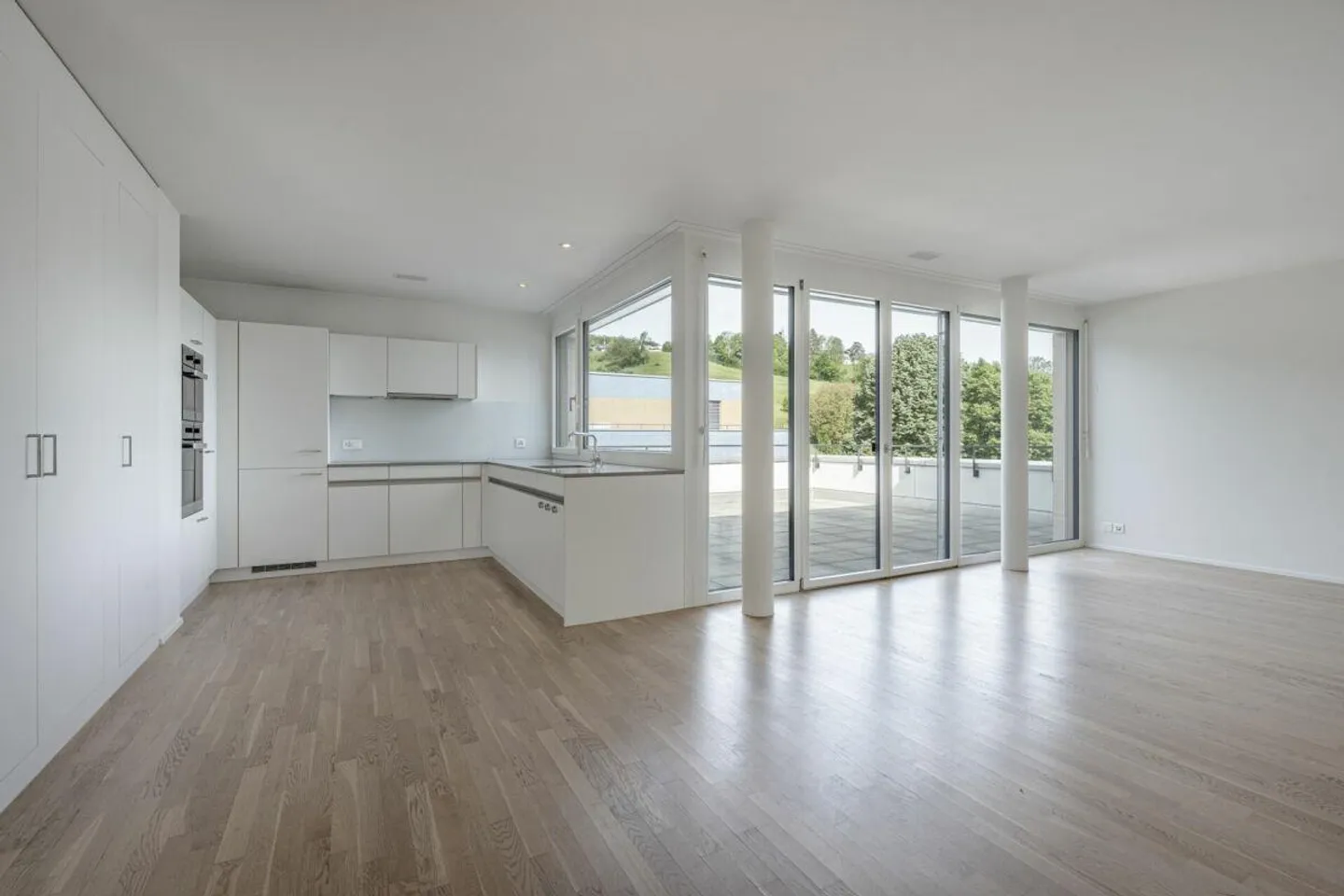 Appartamento attico con terrazza di 120 m² e vista libera sulla foresta e sull'ampiezza - Foto 2 di 13