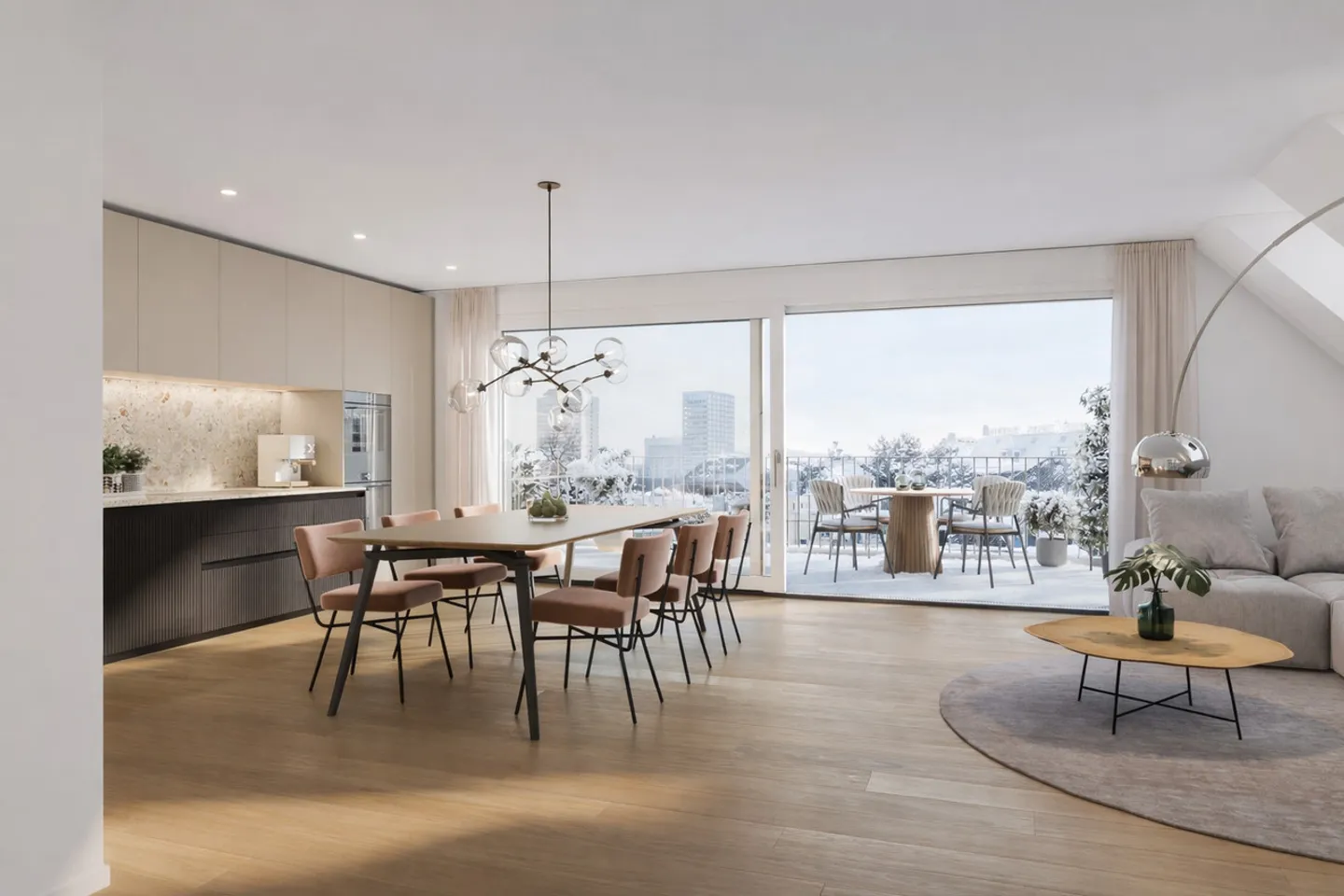 Vivre au-dessus des toits : Appartement confortable de 3,5 pièces au dernier étage - Photo 1 sur 6