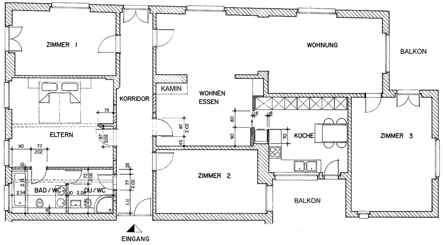 Appartement spacieux avec deux balcons - Photo 3 sur 3