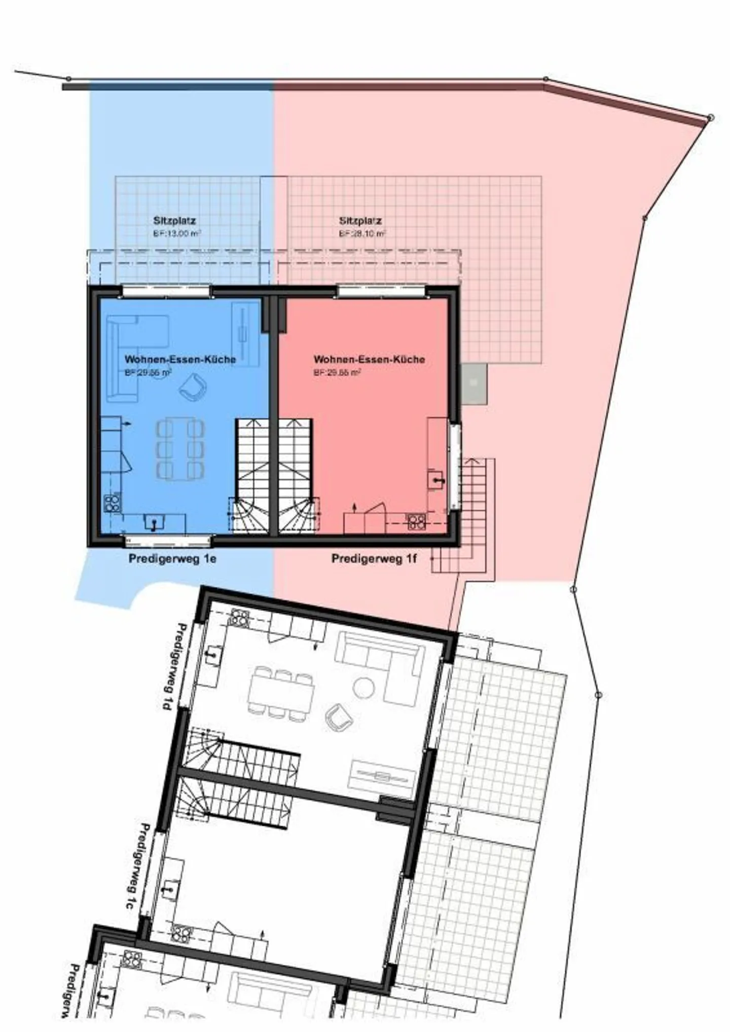 Retraite privée "Am Palmenweg": Maisons jumelées avec jardin - Photo 7 sur 9