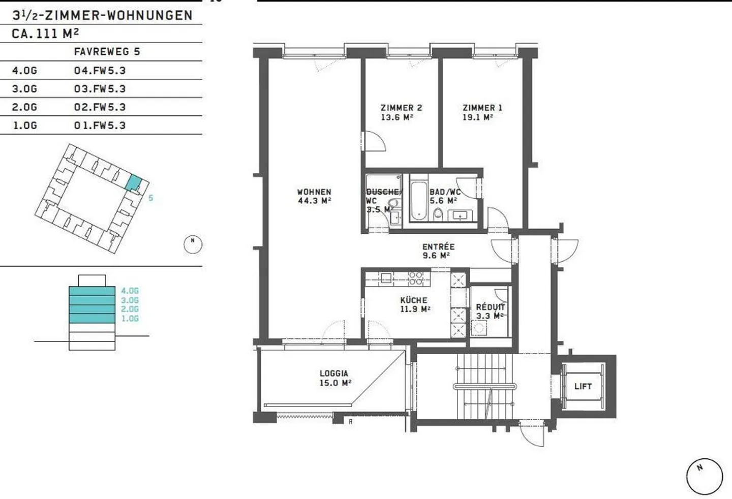 Appartement lumineux et moderne dans le Richti Areal - Photo 10 sur 11
