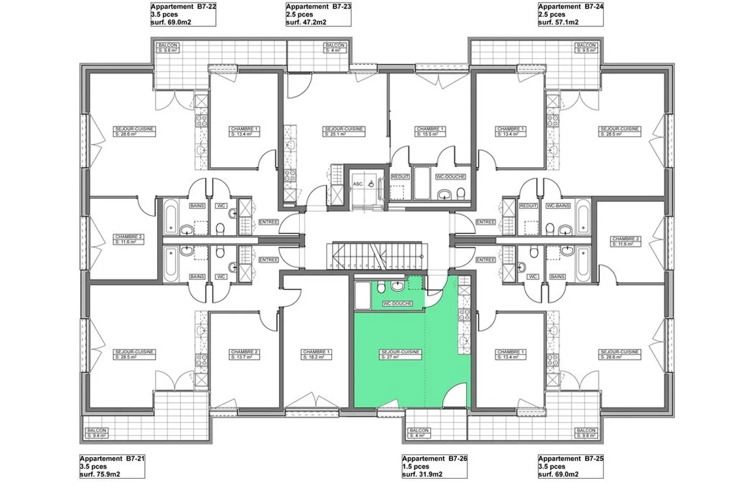 Appartement à louer - Photo 5 sur 6