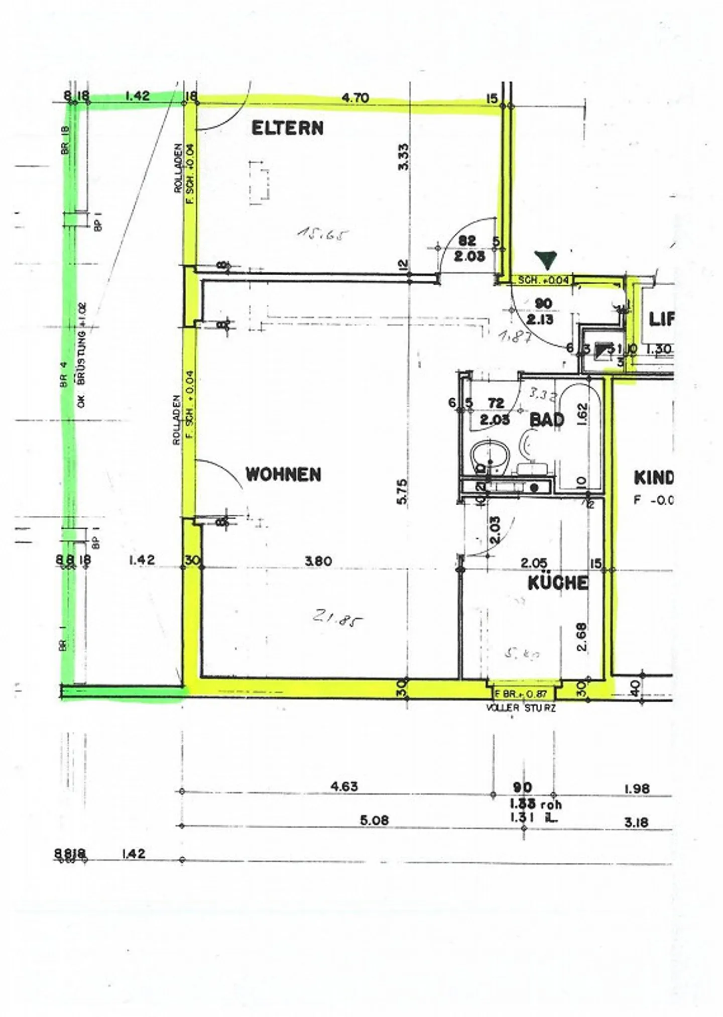 Geräumige Wohnung mit Grünblick - Foto 5 von 5