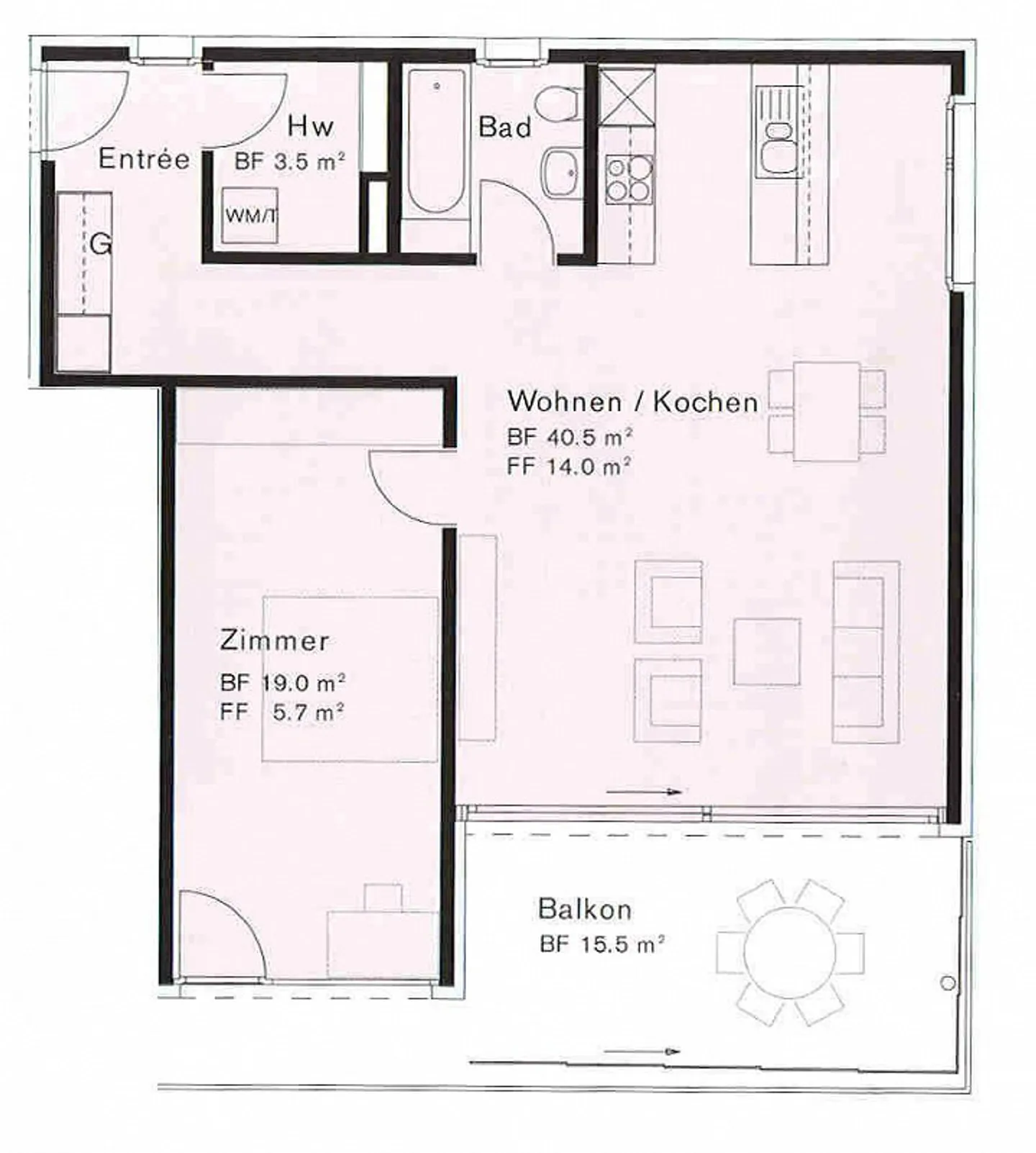 Modernes 2.5-Zimmer-Apartment - Foto 6 von 6