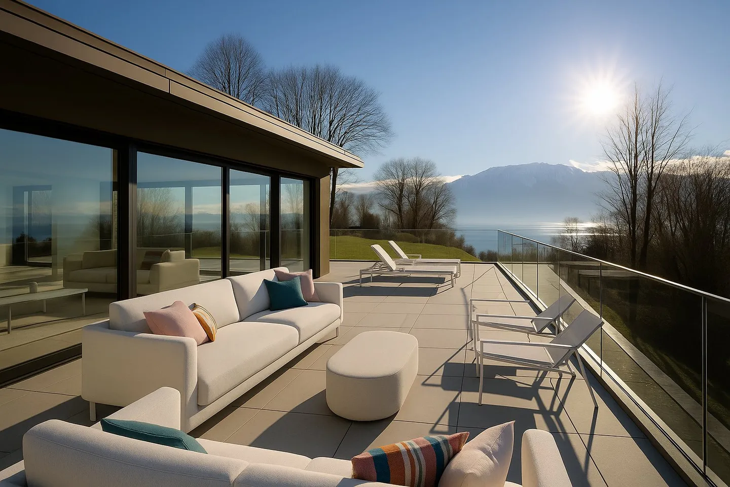Luxusvilla mit Blick auf den Genfersee - Foto 1 von 4