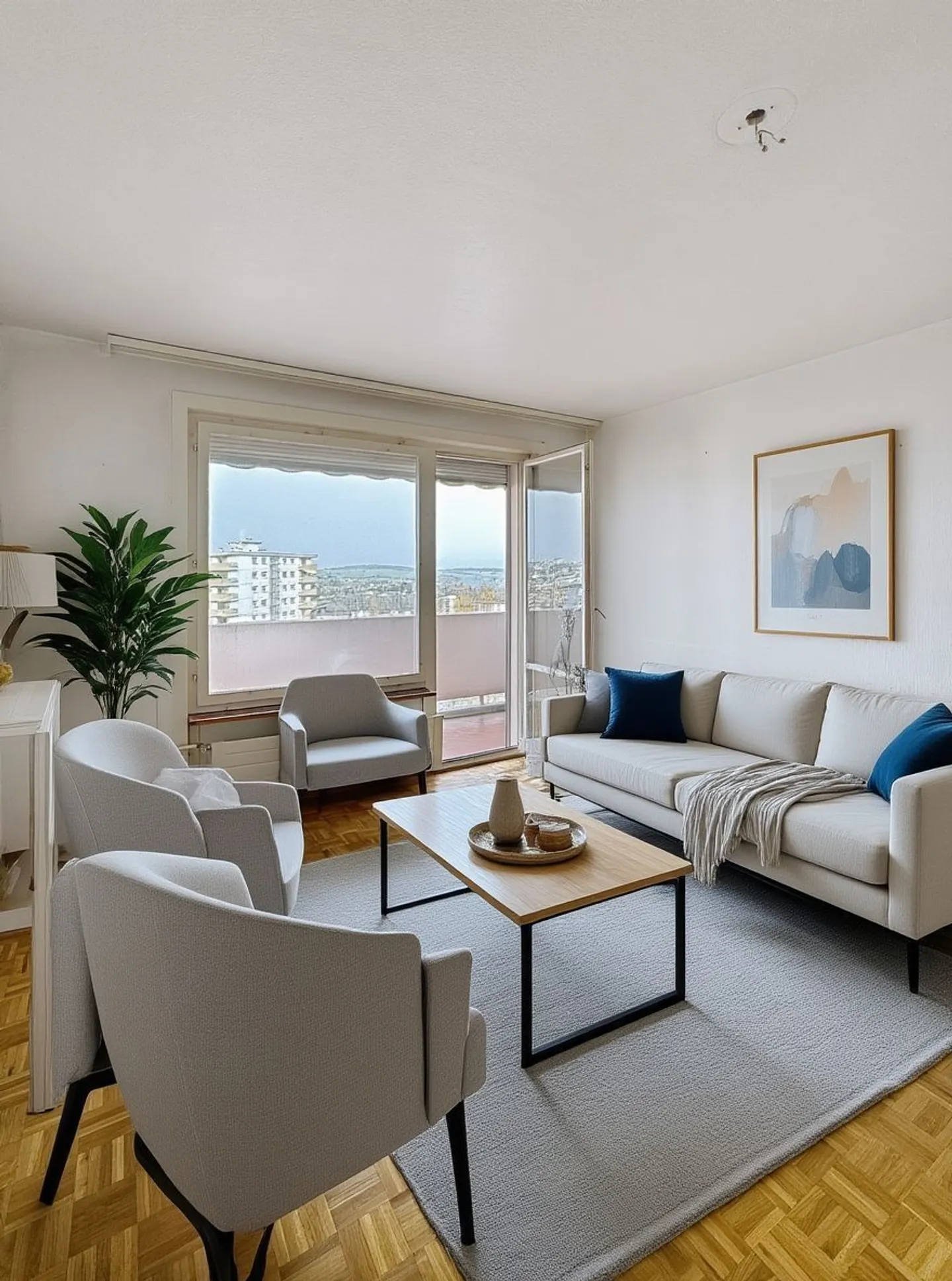 Schöne 4-Zimmer-Wohnung mit atemberaubendem, freiem Blick - Foto 1 von 15