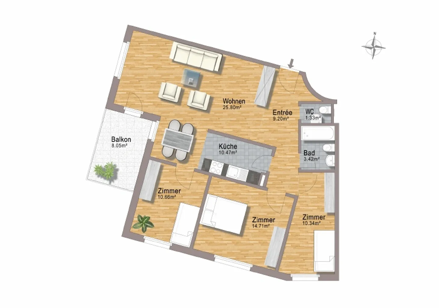 4-room apartment - Photo 7 of 7