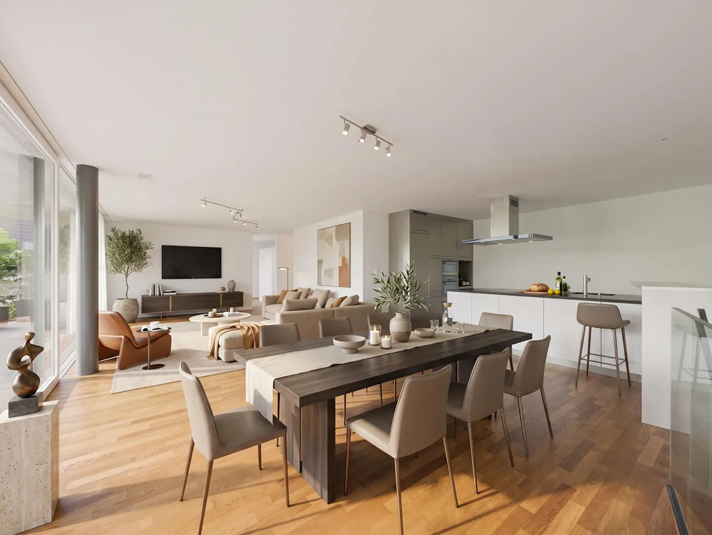 Exclusive spacious 3.5 room apartment with terrace and garden in park-like setting - Photo 2 of 11