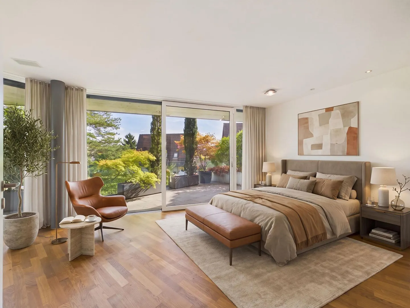 Exclusive spacious 3.5 room apartment with terrace and garden in park-like setting - Photo 6 of 11