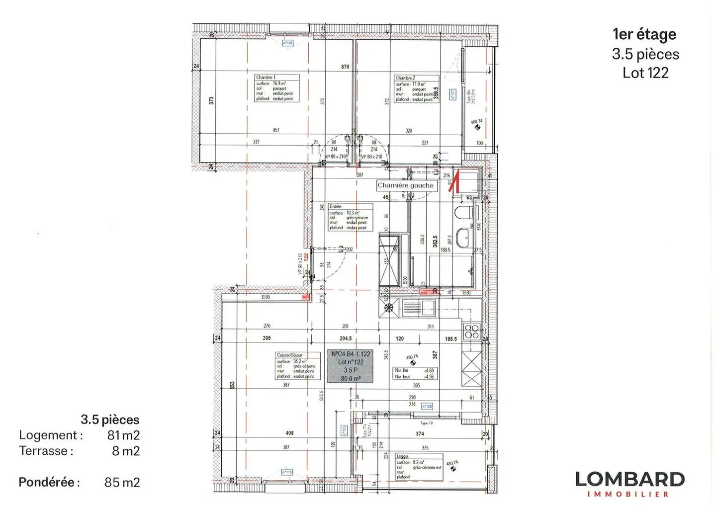 Geräumige 3,5-Zimmer-Wohnung im 1. Stock - Foto 8 von 8