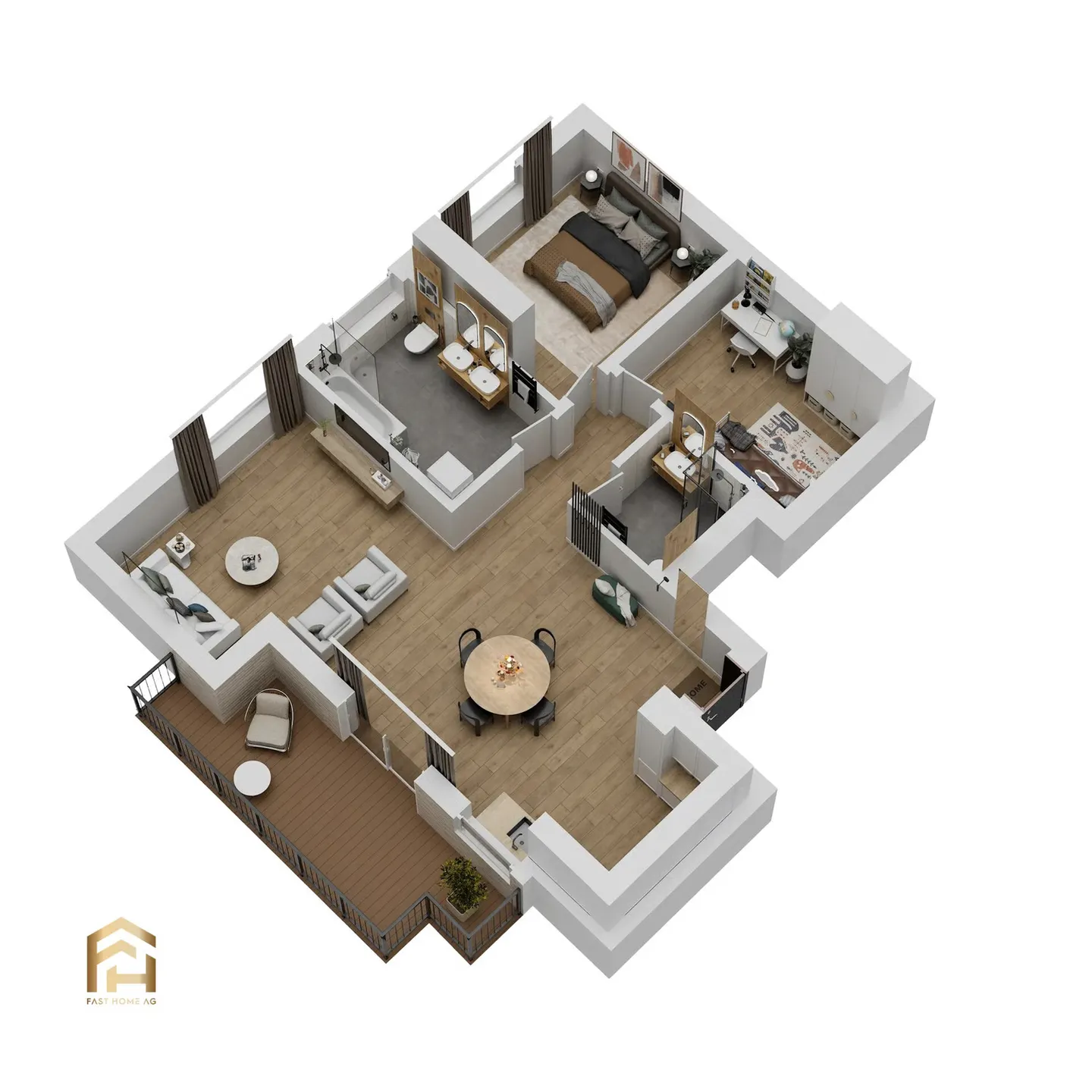 Neubau 3.5Z-Attikawohnung (113m2)  Modernes Wohnen in der Natur - Foto 11 di 13