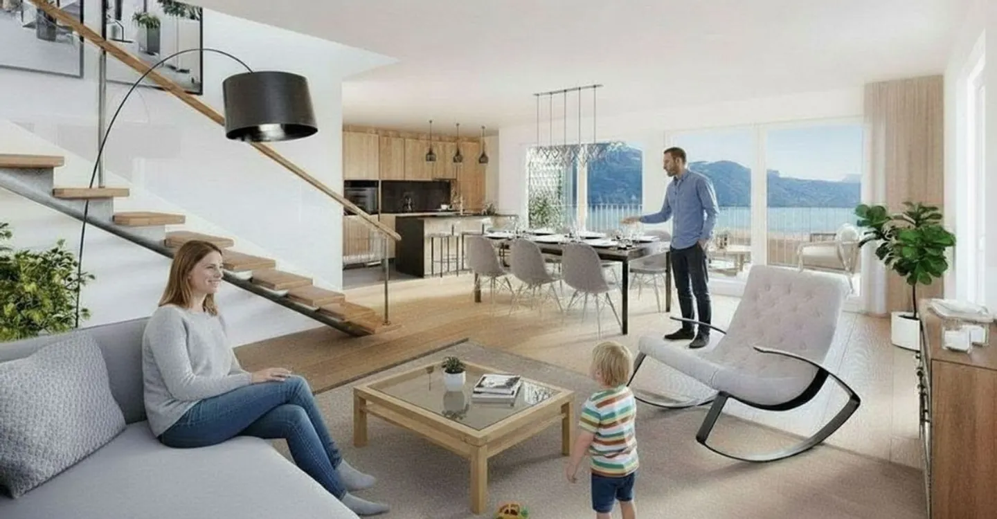 Attico duplex eccezionale nuovo 5.5 locali con grande balcone e vista spettacolare - Foto 2 di 7