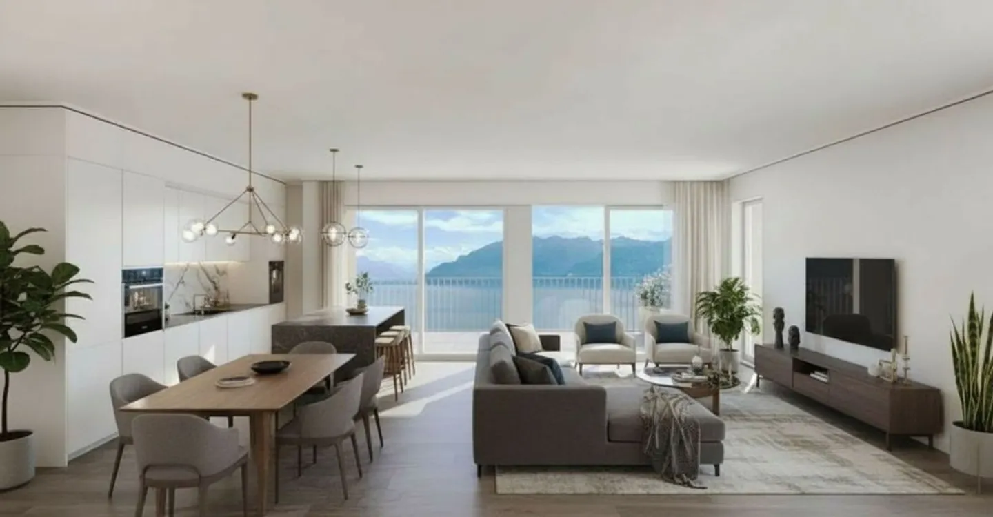 Neu und hell: Gartenwohnung mit großer Terrasse und offener Aussicht - Foto 1 von 5