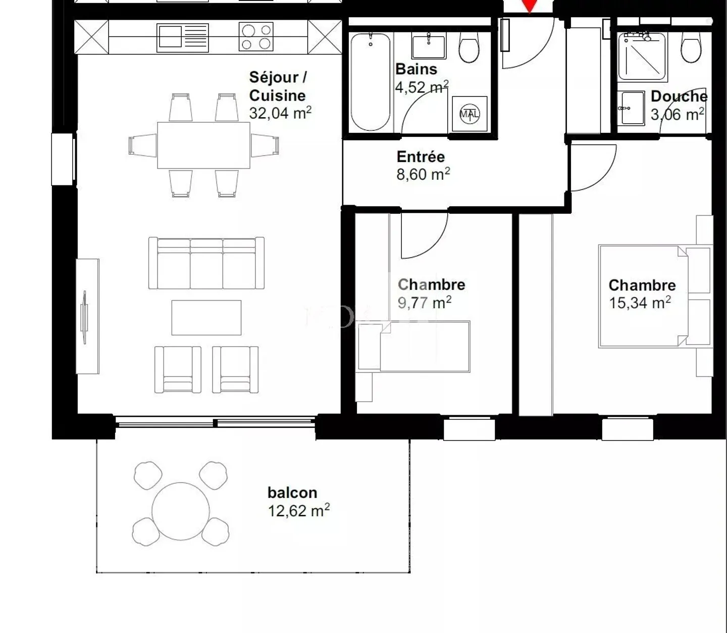 Appartement moderne 3.5 pièces - Photo 10 sur 10