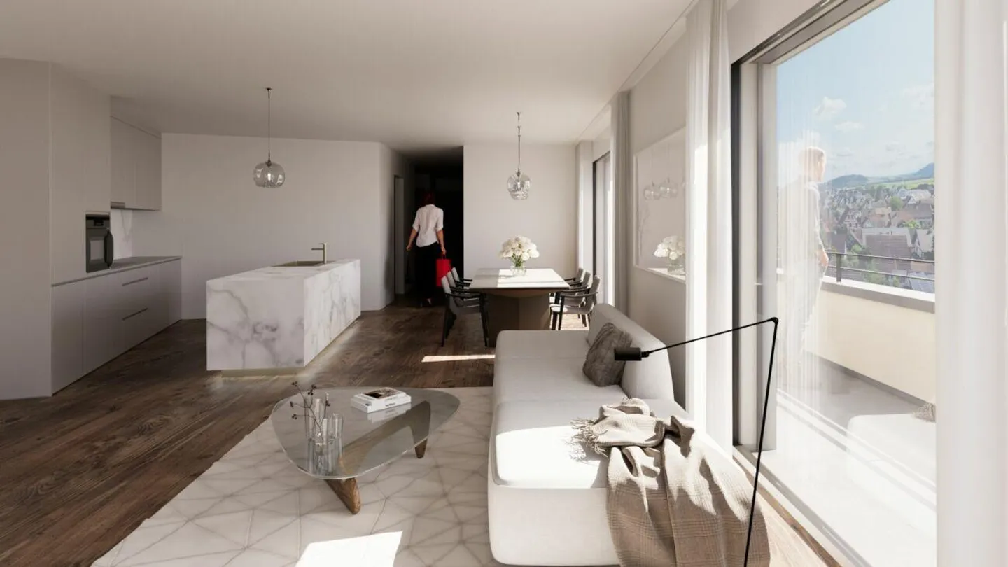 Exklusive Wohnung mit grosser Terrasse & Gartenanteil an erhöhter Lage - Foto 5 von 12