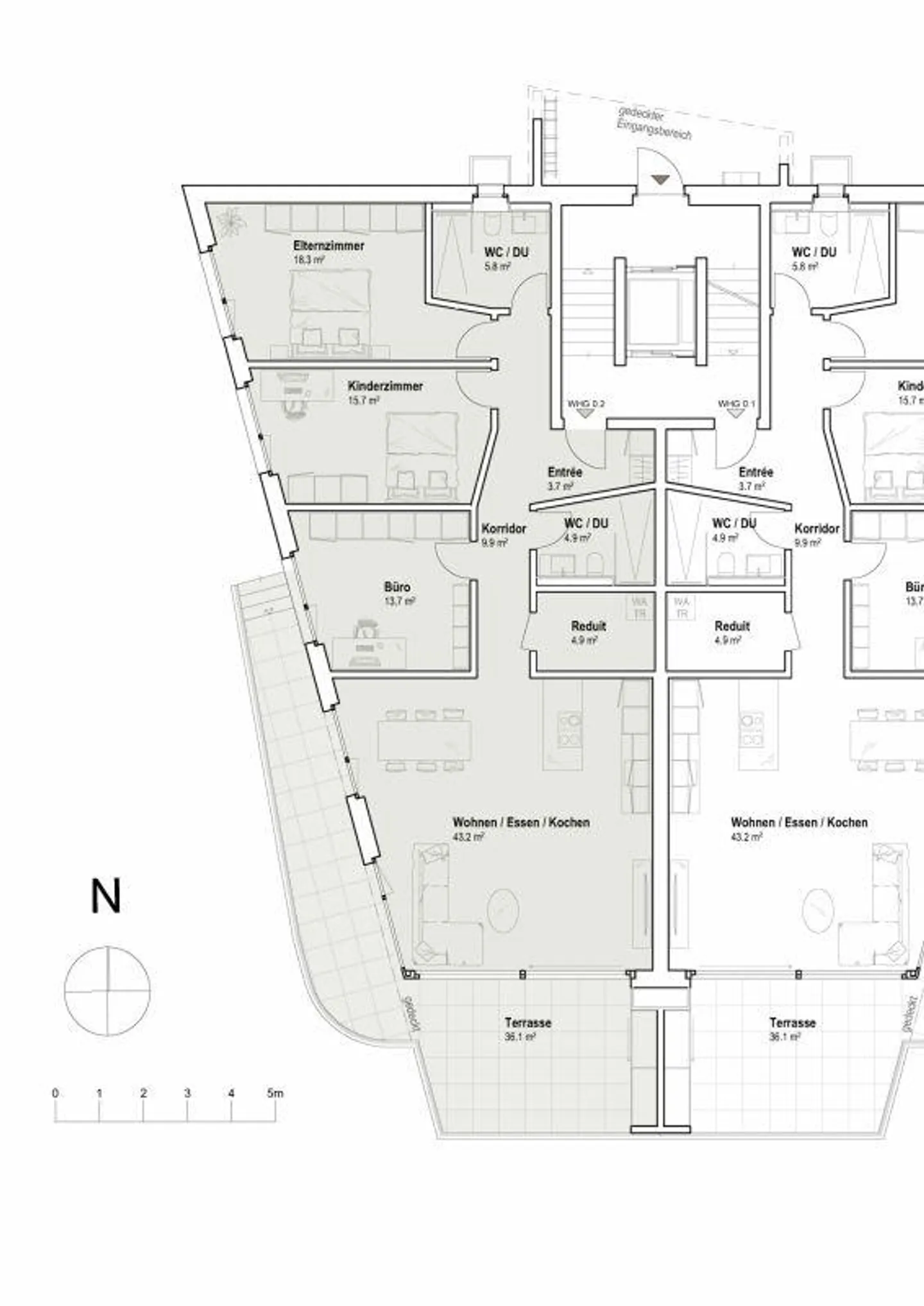 Exklusive Wohnung mit grosser Terrasse & Gartenanteil an erhöhter Lage - Foto 9 von 12