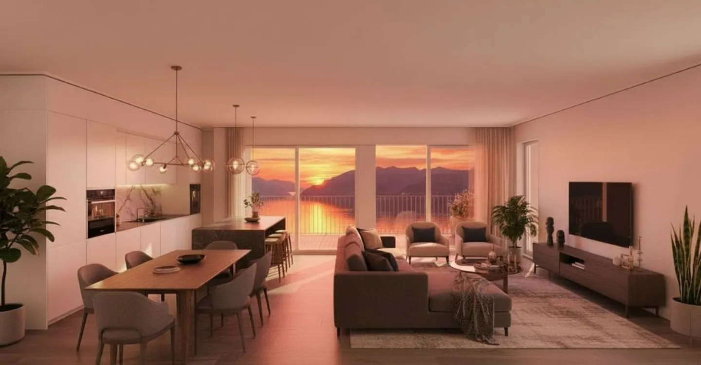 Wunderschöne neue Wohnung, große Fläche, Seeblick und großzügiger Balkon - Foto 1 von 6