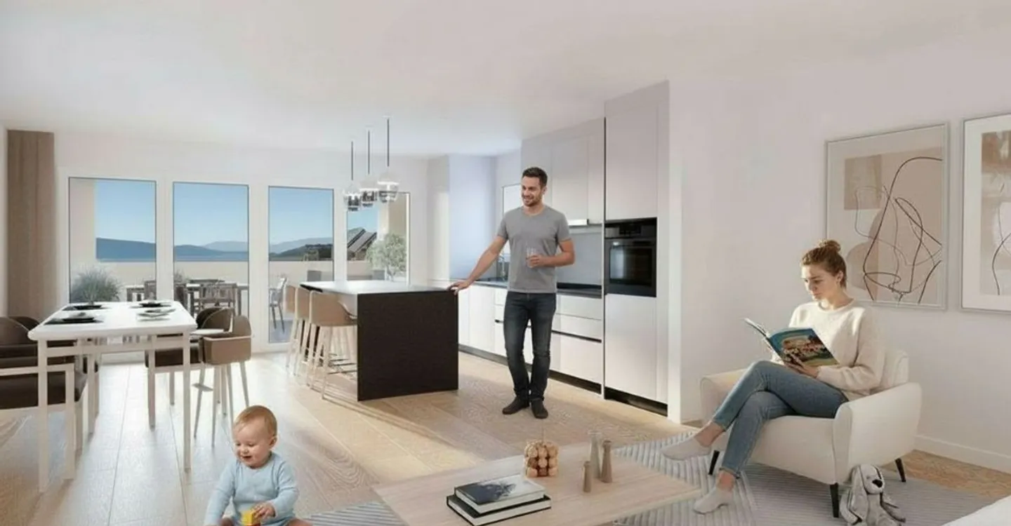 Wunderschöne neue Wohnung, große Fläche, Seeblick und großzügiger Balkon - Foto 2 von 6