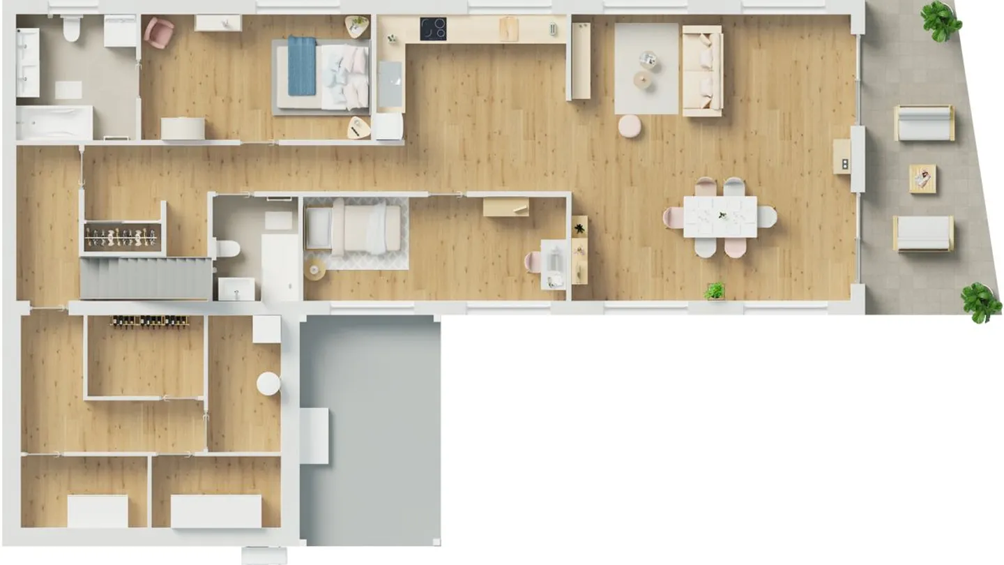 Renovierte 3,5-Zimmer-Wohnung mit Terrasse und privatem Außenbereich - Foto 8 von 8