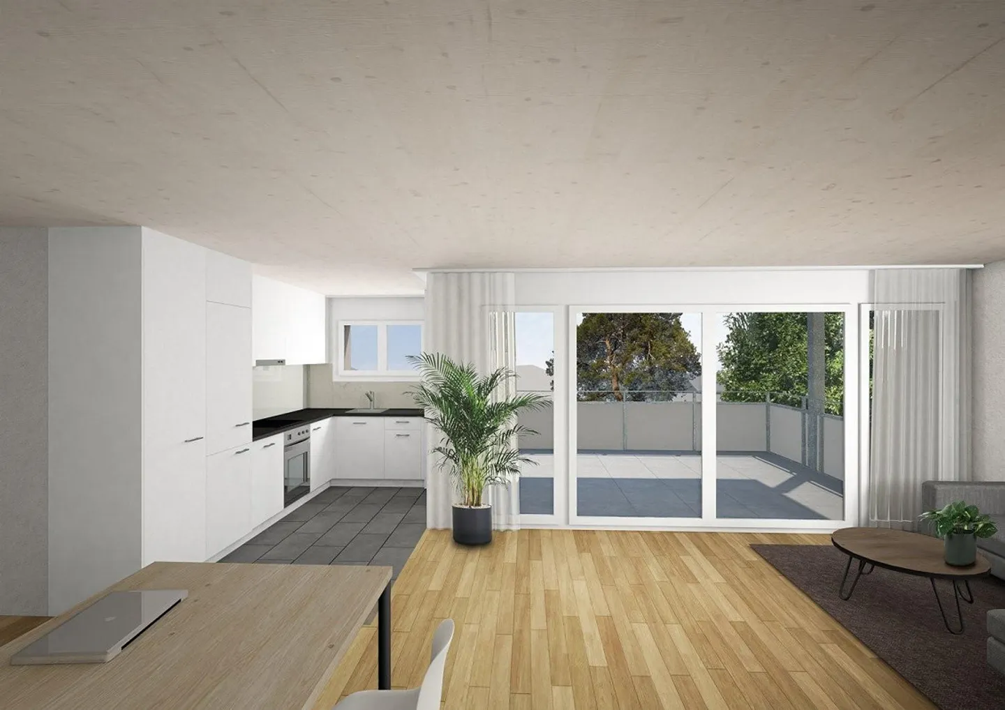 Appartement 2.5 pièces ultra moderne de 59 m² avec grand balcon - Photo 2 sur 8