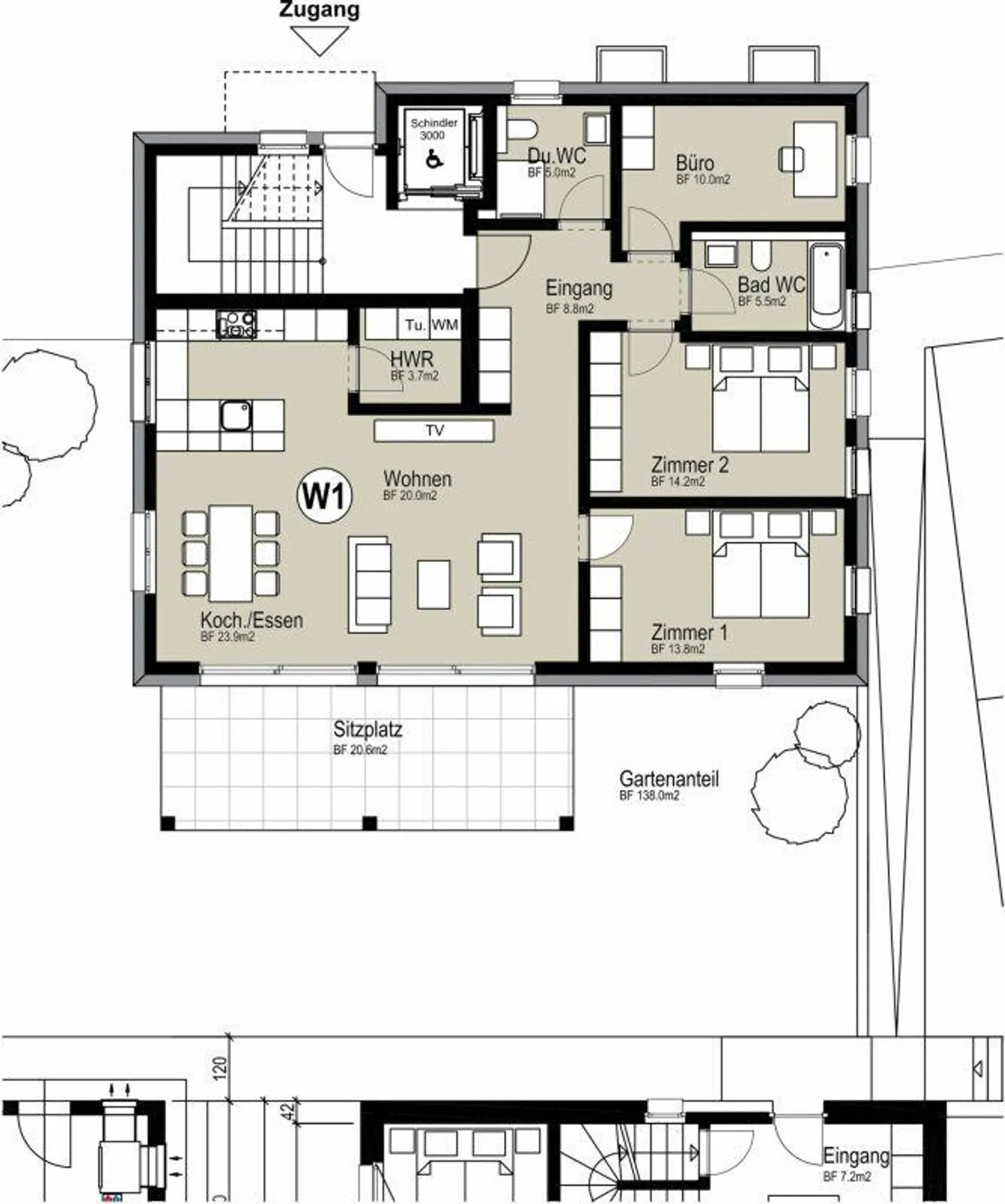 Appartamento giardino nuovo di 4,5 stanze nella regione turistica di Lenzerheide - Foto 9 di 12
