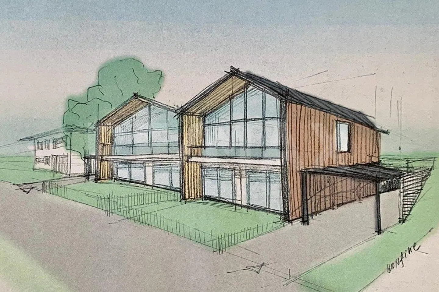 Terrain constructible avec licence approuvée pour deux maisons individuelles - Photo 3 sur 6