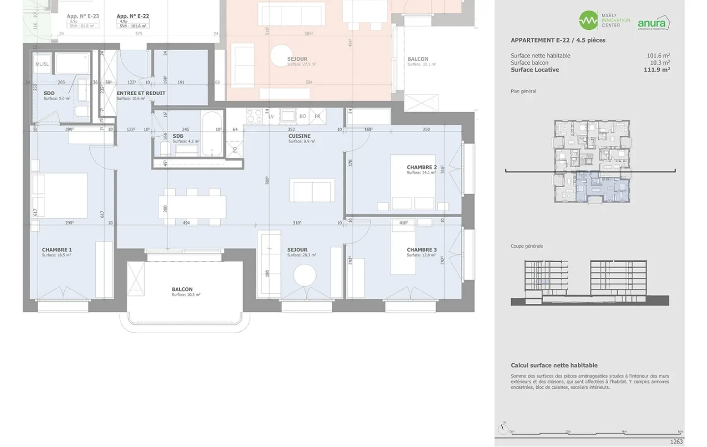 Magnificent new 4.5-room apartment for rent in Marly - Photo 10 of 12