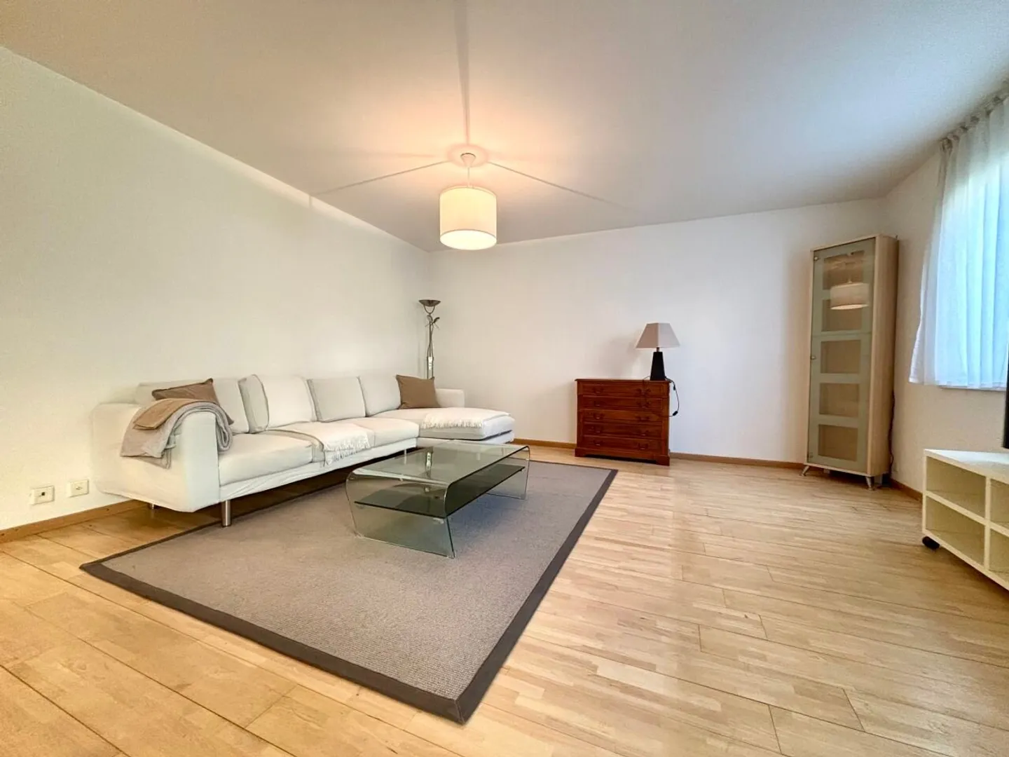 Beautiful furnished apartment with 3.5 rooms and small terrace next to the train station in Gland - Photo 3 of 13