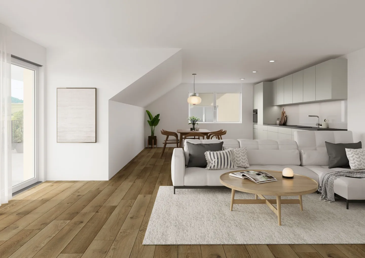 Beautiful 3.5-room new penthouse apartments in the green - Photo 5 of 6