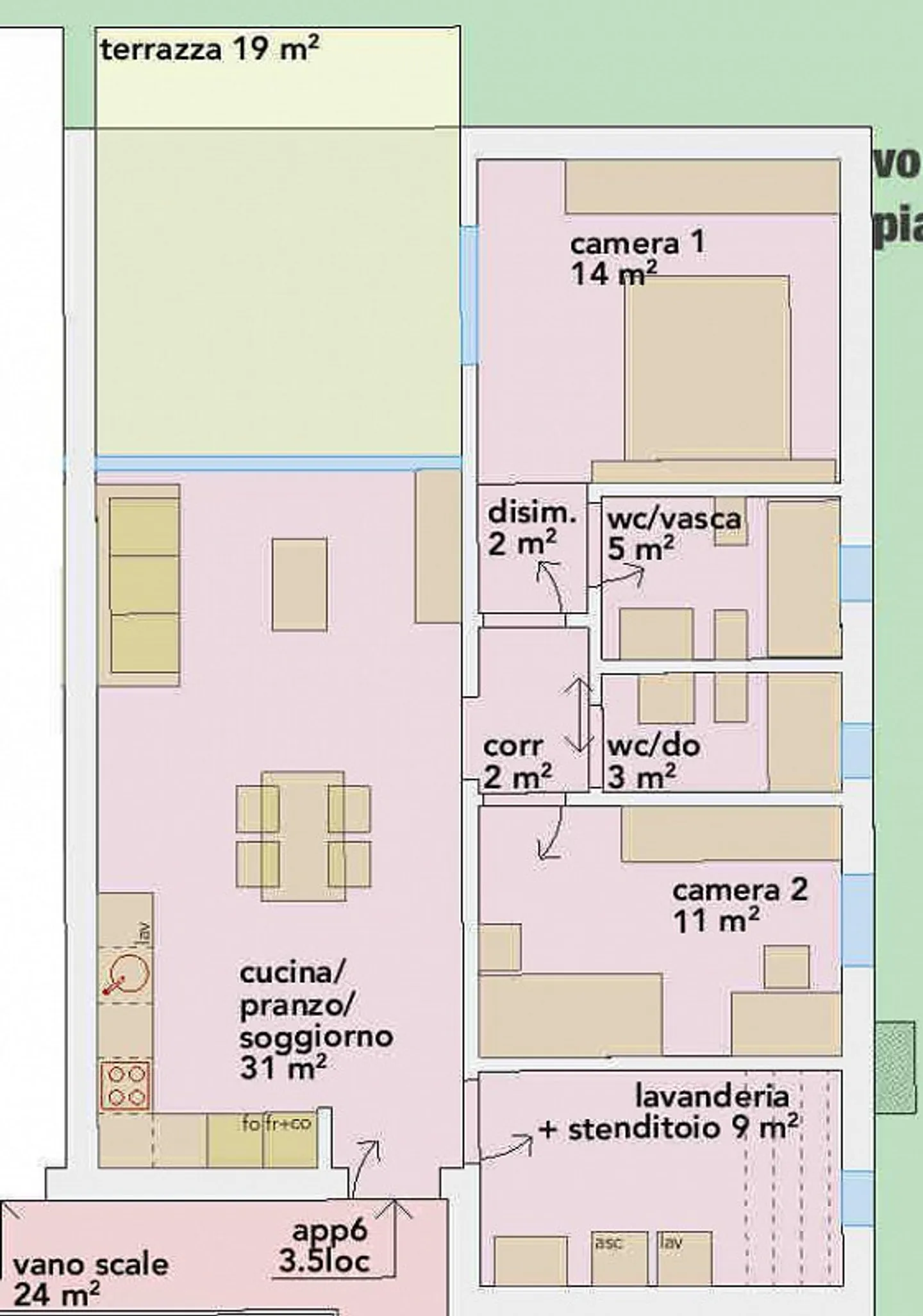 Nuovo appartamento spazioso con bella terrazza - Foto 7 di 12