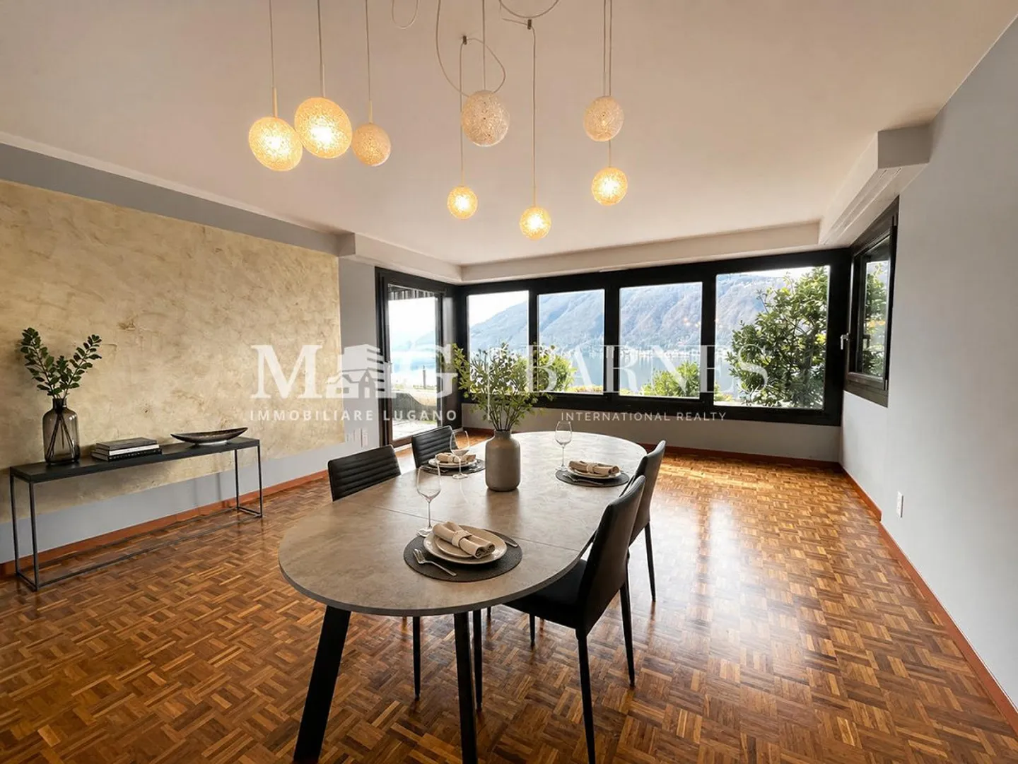 Bissone: 4,5-Zimmer-Wohnung, Garten, Garage, Seeblick - Foto 6 von 9