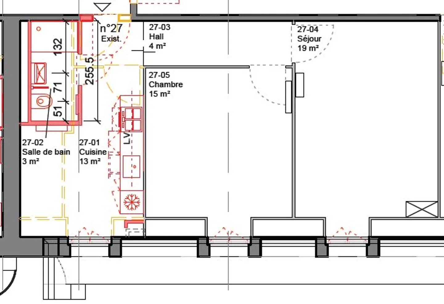 Lot 27 of 2.5 rooms on the 5th floor - Photo 6 of 6