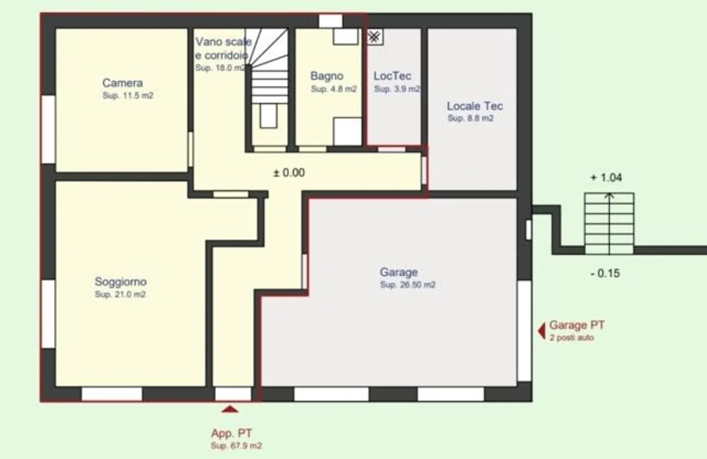 «Casa plurifamiliare di 3 appartamenti con giardino e posti auto / 3-Familienhaus mit Garten und Parktplätzen» - Foto 14 di 20