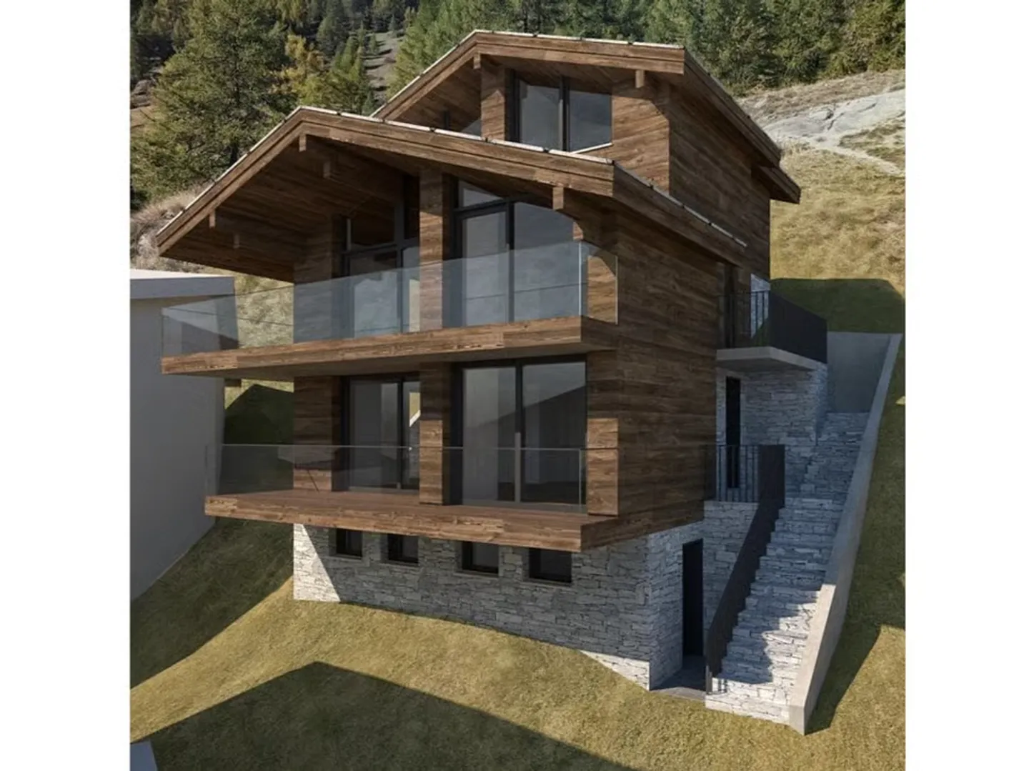 Sunny building plot with mountain view in Zermatt - Photo 2 of 11