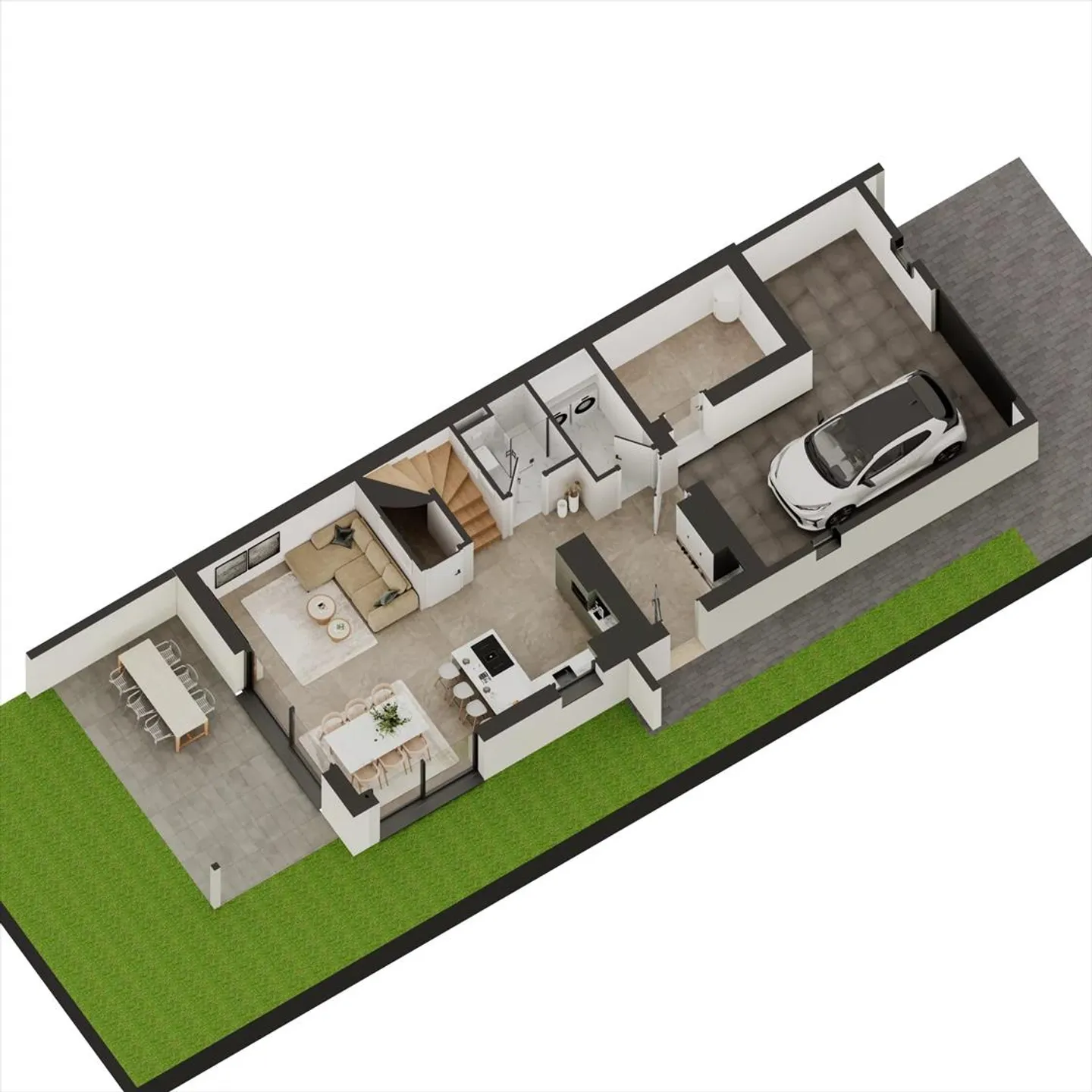 Maison bifamiliale avec 5,5 pièces dans un style contemporain - Photo 3 sur 7