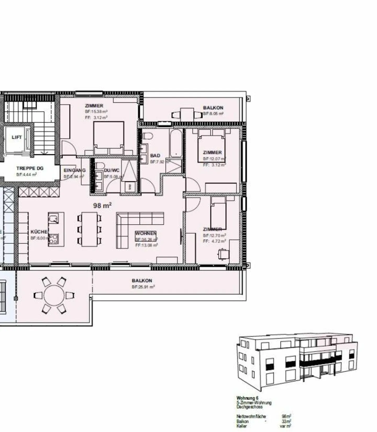 Inizio dei lavori - Attico di 4,5 stanze con vista meravigliosa - Foto 12 di 13